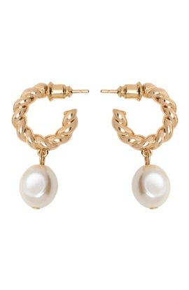 maje maje Twisted bead hoop earrings