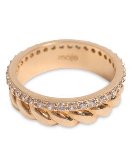 Maje Maje Twisted Cubic Zirconia Ring