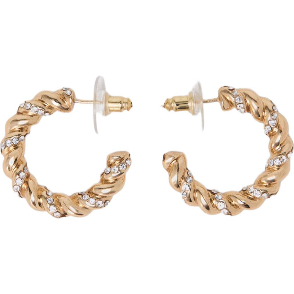 maje maje Twisted rhinestone hoop earrings