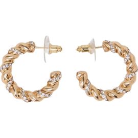 maje maje Twisted rhinestone hoop earrings