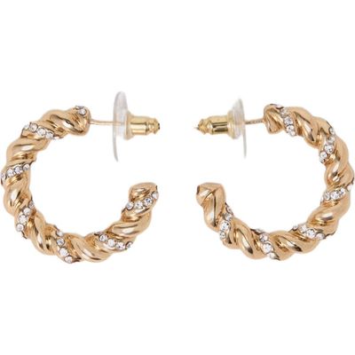 maje maje Twisted rhinestone hoop earrings