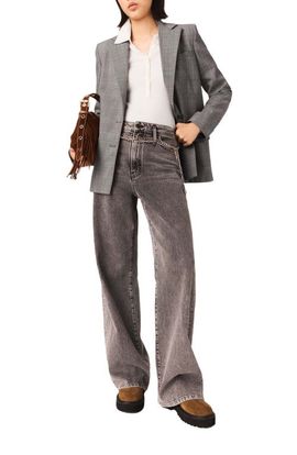 maje maje Wide-leg jeans with chain-link belt