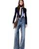 maje maje Wide-leg leather buckle jeans - 1