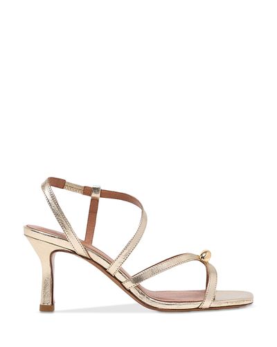 Maje Maje Women's Metallic Leather Multi Strap Sandals