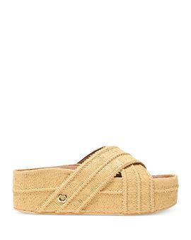 Maje Maje Women's MFACH00870 Raffia Crisscross Platform Sandals