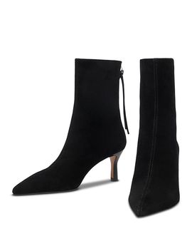 Maje Maje Women's Suede Pointed Toe Ankle Boots