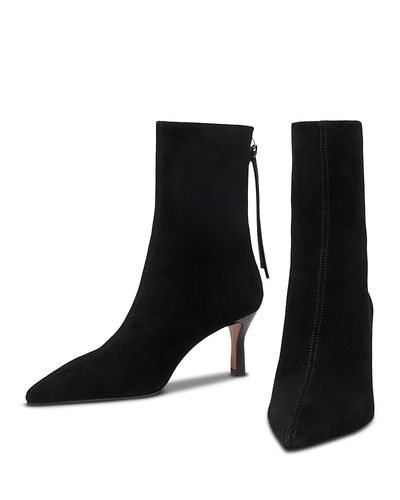 Maje Maje Women's Suede Pointed Toe Ankle Boots