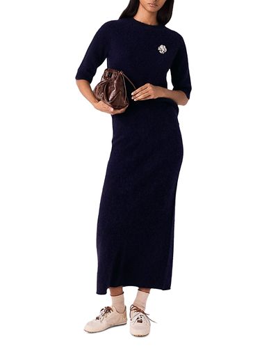 Maje Maje Wool Midi Pencil Skirt