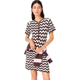 maje maje Zigzag crochet dress