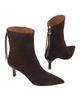 maje maje Zipped Suede Ankle Boots - 4