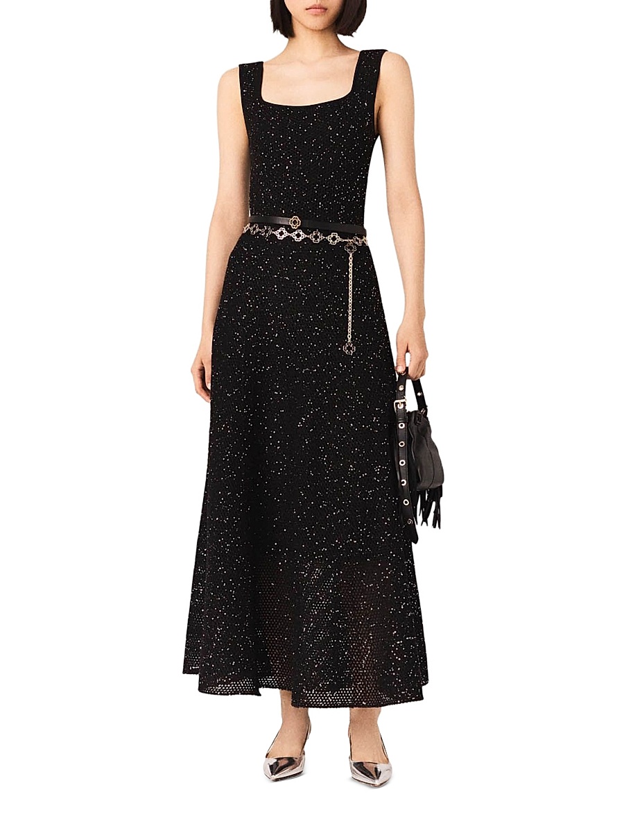 maje beaded crochet maxi dress Elegant Strapless Shiny Beaded Sequin Long Prom Dresses Formal Evening –  EvaFashionDress