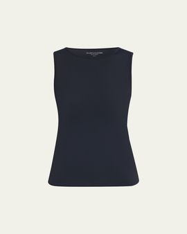 Majestic Filatures Bateau-Neck Stretch Jersey Tank Top