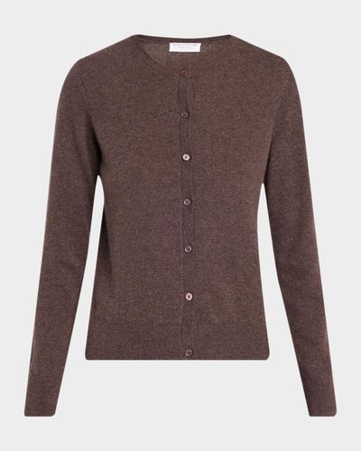 Majestic Filatures Cashmere Button-Front Crewneck Cardigan