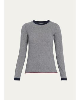 Majestic Filatures Cashmere Striped Knit Sweater
