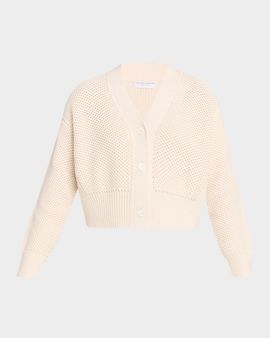 Majestic Filatures Cropped Organic Cotton Cardigan