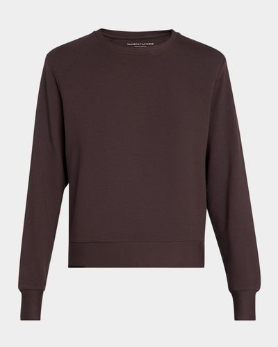 Majestic Filatures French Terry Crop Crewneck Sweatshirt