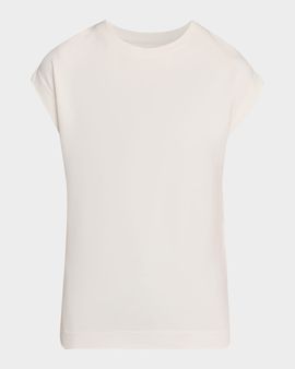 Majestic Filatures French Terry Cuffed-Sleeve Top