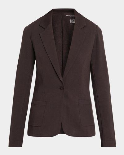 Majestic Filatures French Terry Single-Button Blazer