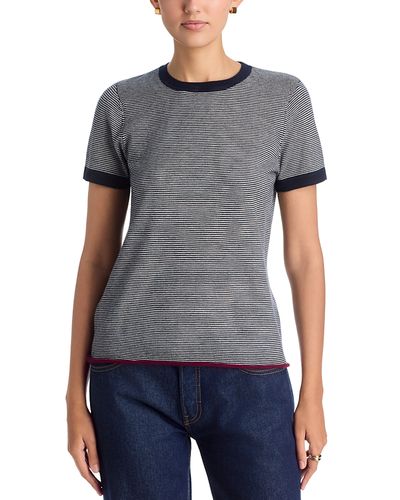 Majestic Filatures Majestic Filatures Cashmere Striped Short Sleeve Tee