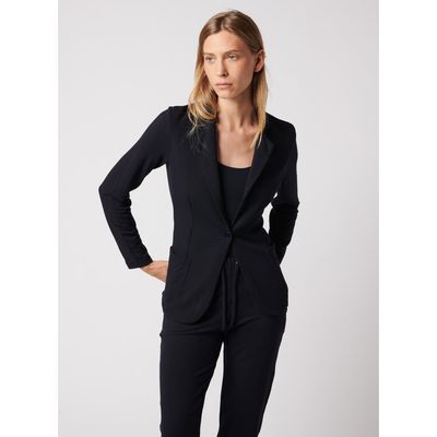 Majestic Filatures Majestic Filatures French Terry Brushed Fleece One-Button Blazer