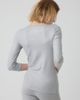 Majestic Filatures Majestic Filatures Metallic 3/4 Sleeve Boatneck Top with Merrow Edge - 3