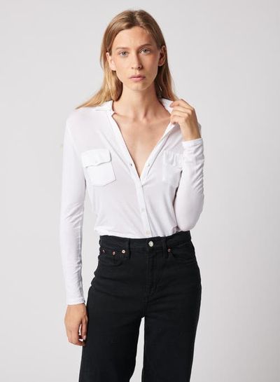 Majestic Filatures Majestic Filatures Soft Touch Long Sleeve Pocket Shirt
