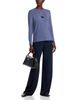 Majestic Filatures Majestic Filatures Soft Touch Long Sleeve Semi Relaxed Crewneck with Side Slits - 2