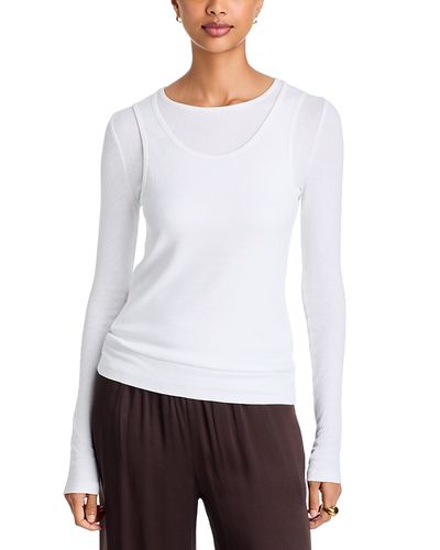 Majestic Filatures Majestic Filatures Soft Touch Rib Double Layer Long Sleeve Tee