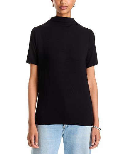 Majestic Filatures Majestic Filatures Soft Touch Short Sleeve Mock Neck Tee