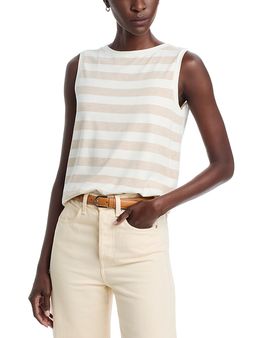 Majestic Filatures Majestic Filatures Soft Touch Stripe Sleeveless Tank Top