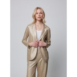 Majestic Filatures Majestic Filatures Stretch Metallic Linen One Button Blazer