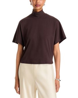 Majestic Filatures Majestic Filatures Supima Cotton Short Sleeve Mock Neck Tee