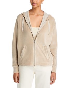 Majestic Filatures Majestic Filatures Velour Long Sleeve Zip Hoodie