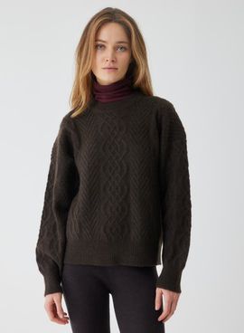 Majestic Filatures Majestic Filatures Yak Wool Cable Long Sleeve Crewneck