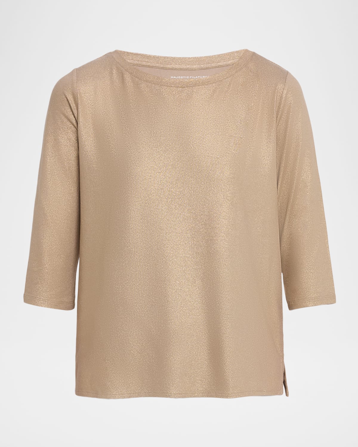 Majestic Filatures Metallic Three-Quarter Sleeve T-Shirt