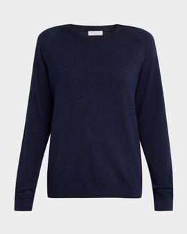 Majestic Filatures Raglan-Sleeve Cotton Sweater