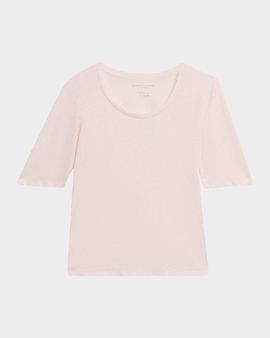 Majestic Filatures Scoop-Neck Stretch Linen Top