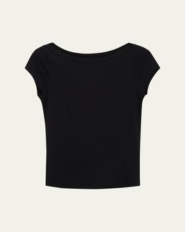 Majestic Filatures Soft Touch Bateau-Neck Top