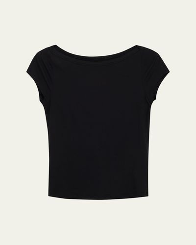Majestic Filatures Soft Touch Bateau-Neck Top