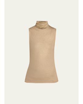 Majestic Filatures Soft Touch Shimmer Turtleneck Tank