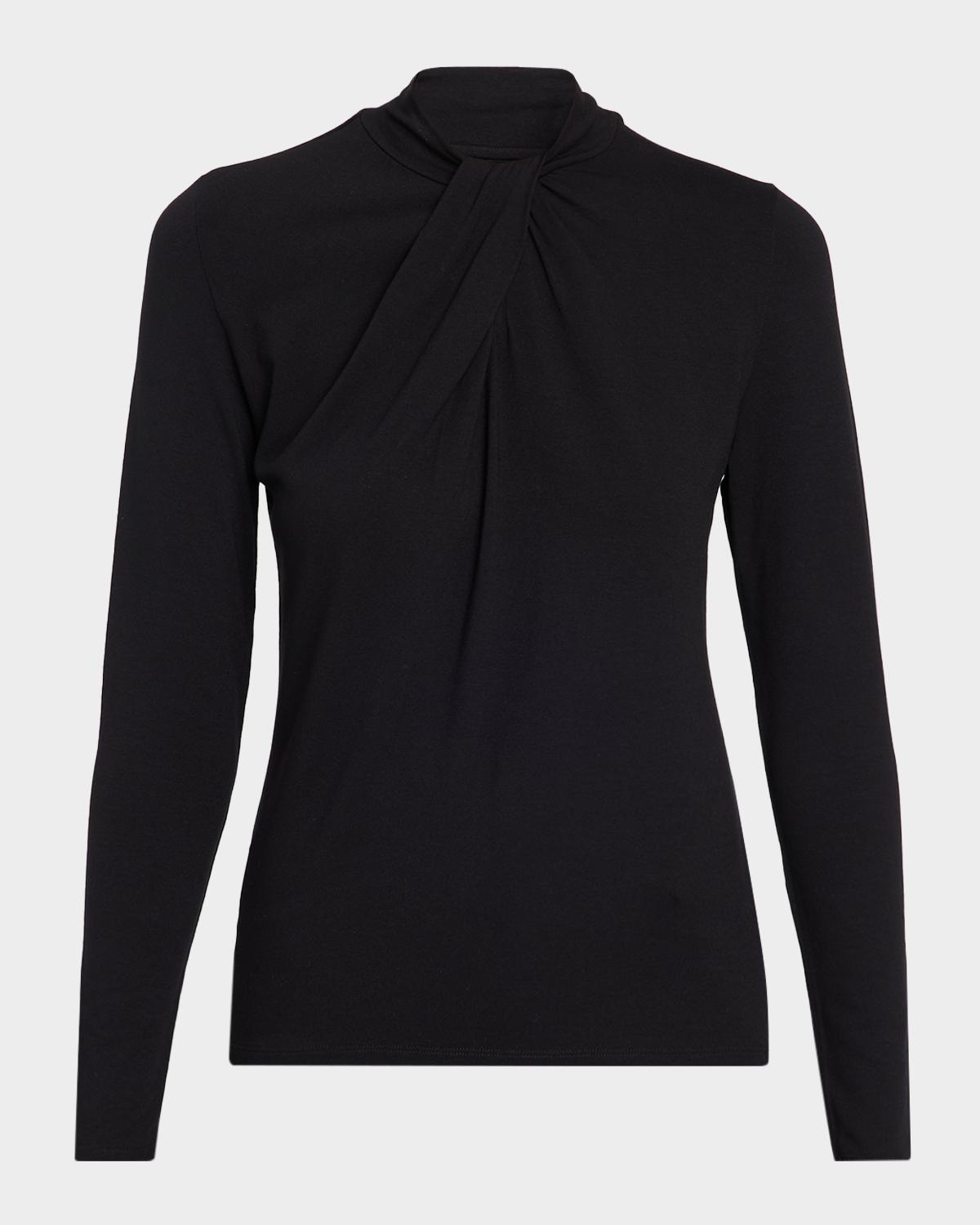 Majestic Filatures Soft Touch Twist-Front Keyhole Cutout Top