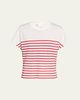 Majestic Filatures Striped Organic Cotton Crewneck Top - 1