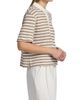 Majestic Filatures Women's Cotton-Linen Striped Polo Shirt - 4