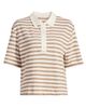 Majestic Filatures Women's Cotton-Linen Striped Polo Shirt - 8