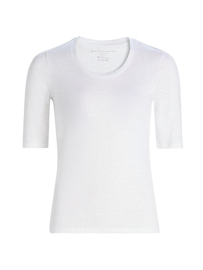 Majestic Filatures Women's Scoopneck Stretch Linen Top
