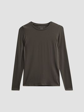 Majestic Filatures Women's Soft Touch Long-Sleeve Crewneck T-Shirt