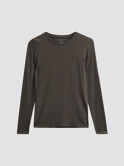 Majestic Filatures Women's Soft Touch Long-Sleeve Crewneck T-Shirt