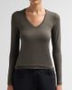 Majestic Filatures Women's Soft Touch Long-Sleeve V-Neck T-Shirt - 5