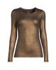 Majestic Filatures Women's Soft Touch Metallic Crewneck Top - 7