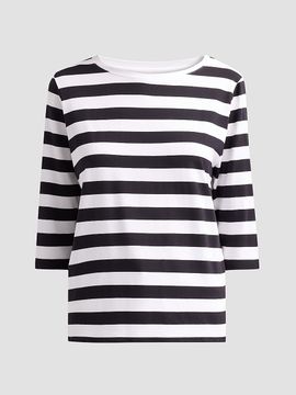 Majestic Filatures Women's Soft Touch Stripe Boatneck Shirt